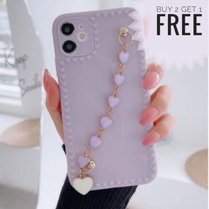Heart Chain iPhone 12 Pro Max Purple Phone Case